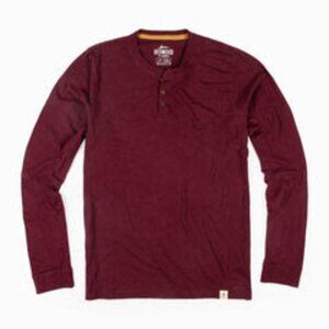 Redwood Tall Outfitters Long Sleeve Tall Henley T-Shirt - Maroon - XLXT
